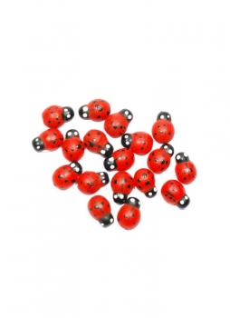 Mini-Marienkäfer zum Aufkleben 144-tlg. rot, schwarz, weiss